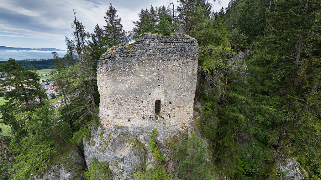 Voransicht zur virtuellen Tour Burg-Ruine Liechtenstein bei Judenburg in der Steiermark