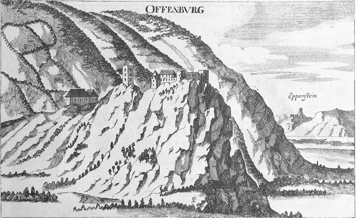 Offenburg um 1680 nach Georg Matthäus Vischer; Kupferstich