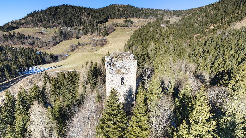 Voransicht zur virtuellen Tour Burg-Ruine Offenburg bei Pöls in der Steiermark