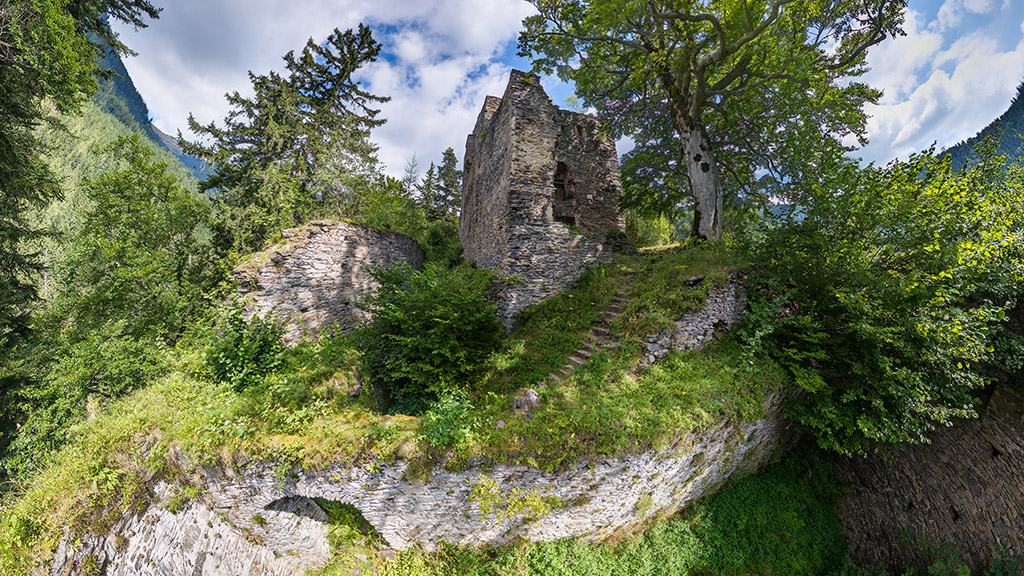 Voransicht zur virtuellen Tour Burg-Ruine Hauenstein in der Steiermark