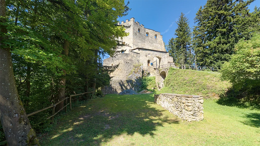 Voransicht zur virtuellen Tour Burg-Ruine Hohenwang im Mürztal in der Steiermark