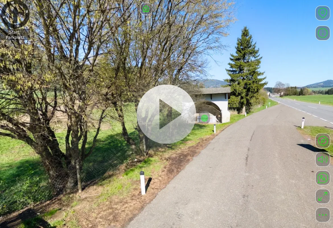 Start der VR-Tour Richtstätte Birkachwald