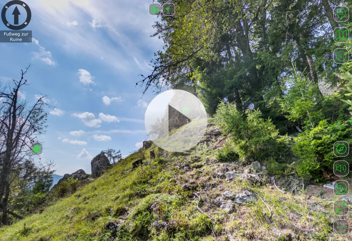 Start der VR-Tour Ruine Ehrenfels bei Kammern