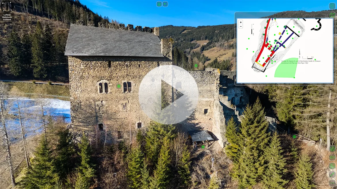 Start der Tour Burgruine Frauenburg