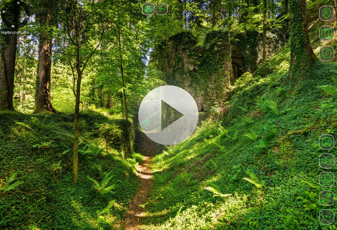 Start der VR-Tour Burgruine Neu-Leonroth