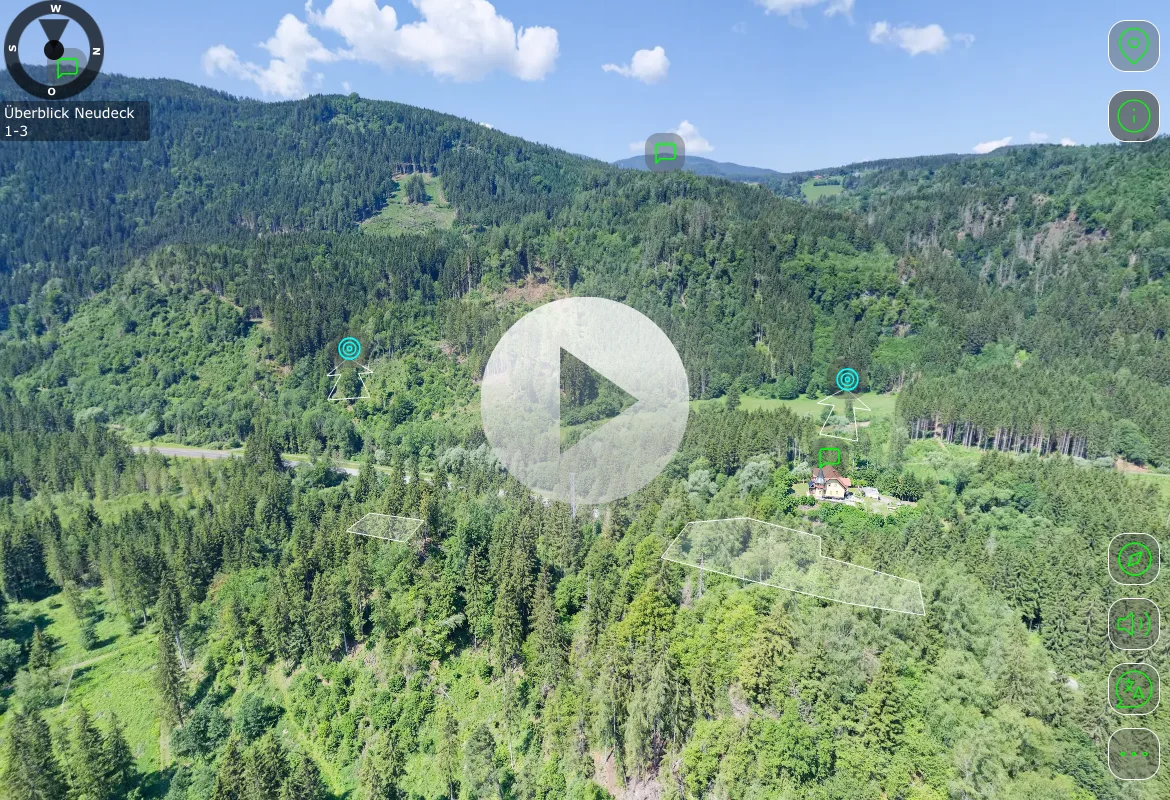 Start der VR-Tour Burgruine Neudeck