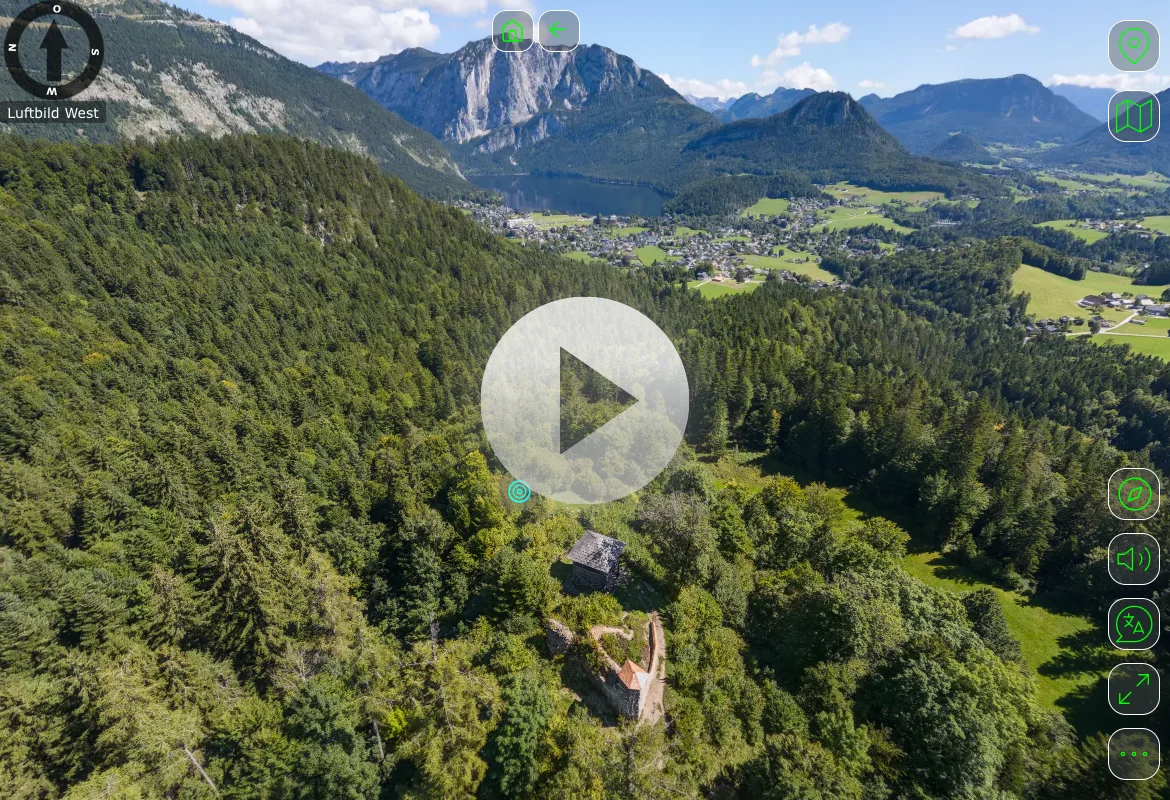 Start der VR-Tour Burgruine Pflindsberg