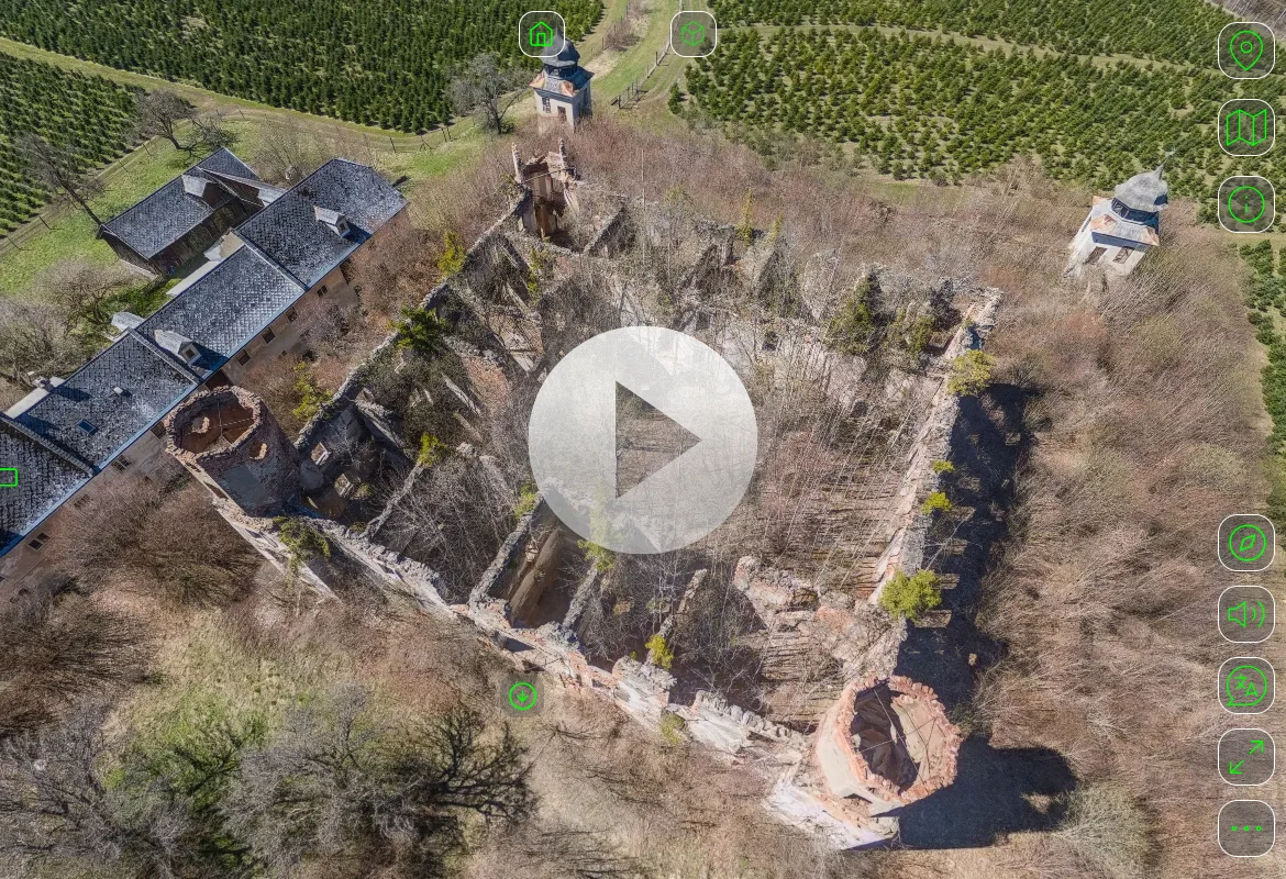 Start der VR-Tour Schlossruine Schrattenberg