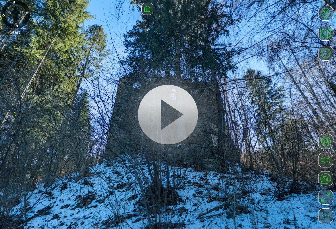 Start der VR-Tour Burgruine Tschakathurn