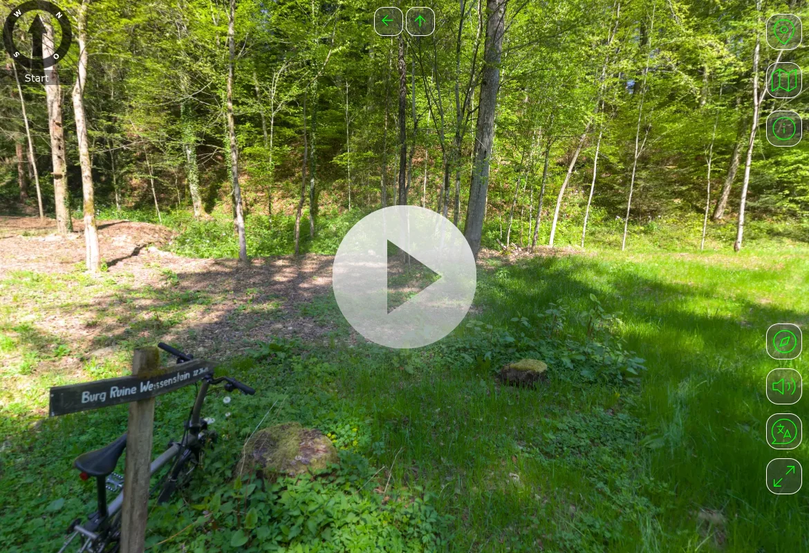 Start der VR-Tour Burgruine Wessenstein