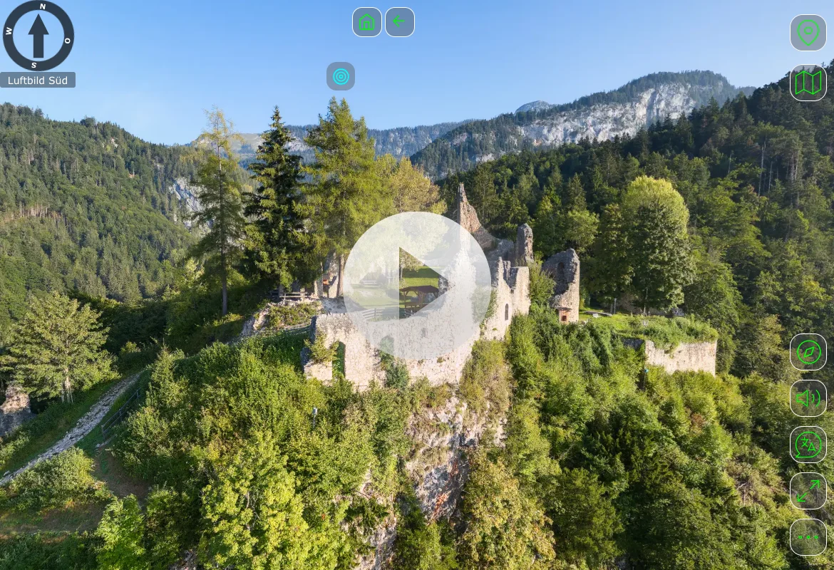Start VR-Tour Burgruine Wolkenstein