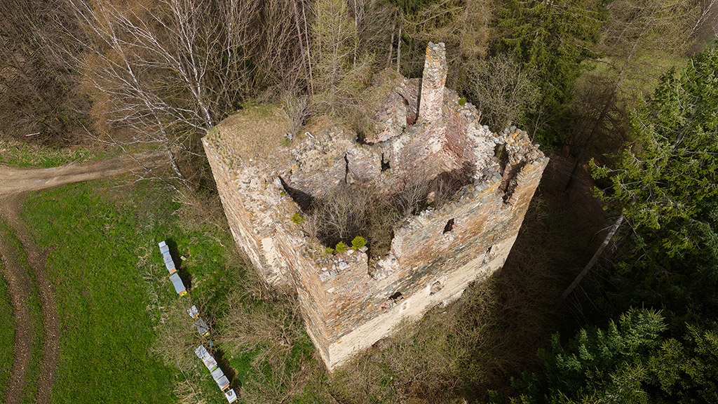 Voransicht zur virtuellen Tour Burg-Ruine Tschakathurn bei Scheifling in der Steiermark