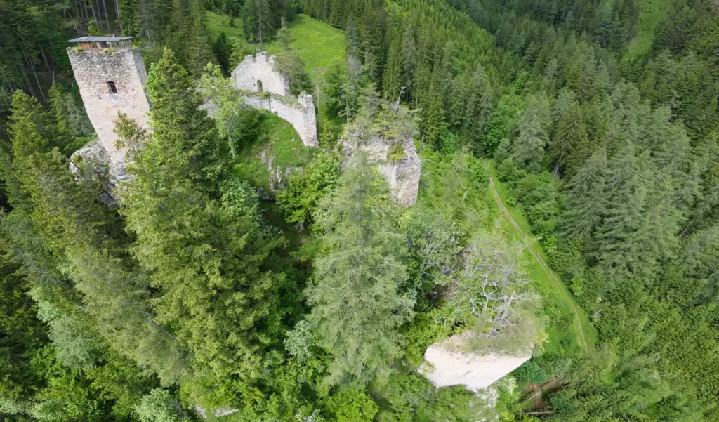 Luftbild Ruine Kammerstein 2025